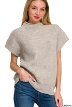 Load image into Gallery viewer, Mock Neck Short Sleeve Sweater