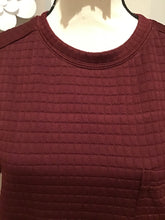 Load image into Gallery viewer, Deep Maroon Round Neck Dress w/Pockets