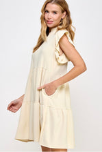 Load image into Gallery viewer, Ruffle Sleeve Tiered Smock Dress