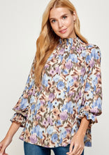 Load image into Gallery viewer, Floral 3/4 Sleeve Dressy Blouse