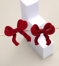 Load image into Gallery viewer, Velvet Bow Post Earrings