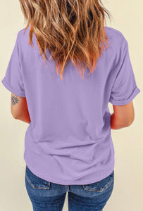 Purple Mardi Gras Bow Tee