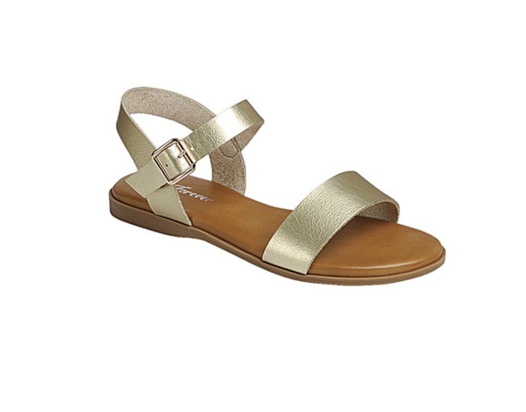 Open Toe Ankle Buckle Strap Sandal