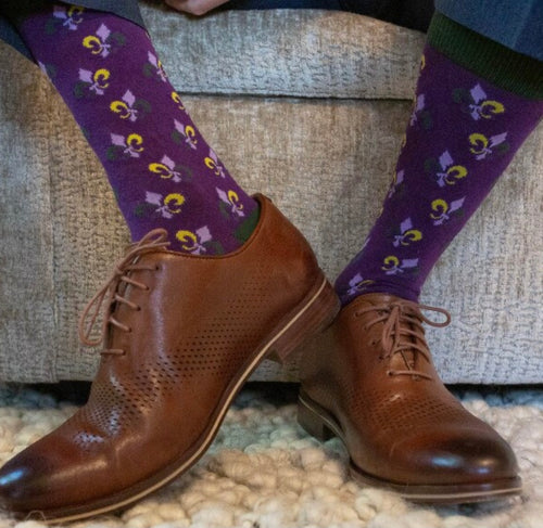 Men's Mardi Gras Fleur Socks