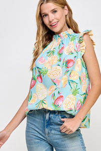 Sleeveless Summer Printed Top