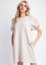 Load image into Gallery viewer, Beige Textured Dress with Side Pockets