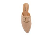 Load image into Gallery viewer, Warm Taupe Buckle Mules