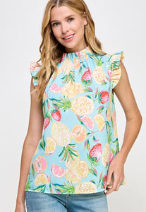 Sleeveless Summer Printed Top