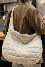 Load image into Gallery viewer, Light Large Quilted Shoulder Bag