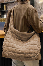 Load image into Gallery viewer, Light Large Quilted Shoulder Bag