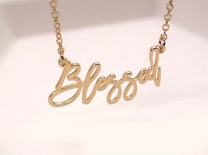 Blessed Delicate Gold Necklace