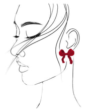 Load image into Gallery viewer, Velvet Bow Post Earrings