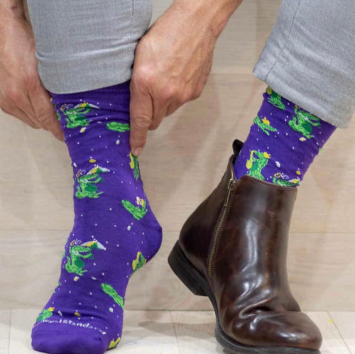 Men's Mardi Gras Mambo Gator Socks