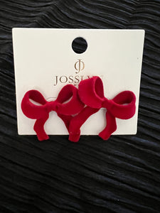 Velvet Bow Post Earrings