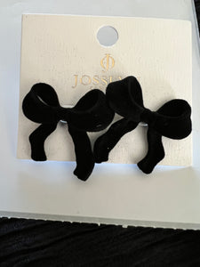 Velvet Bow Post Earrings