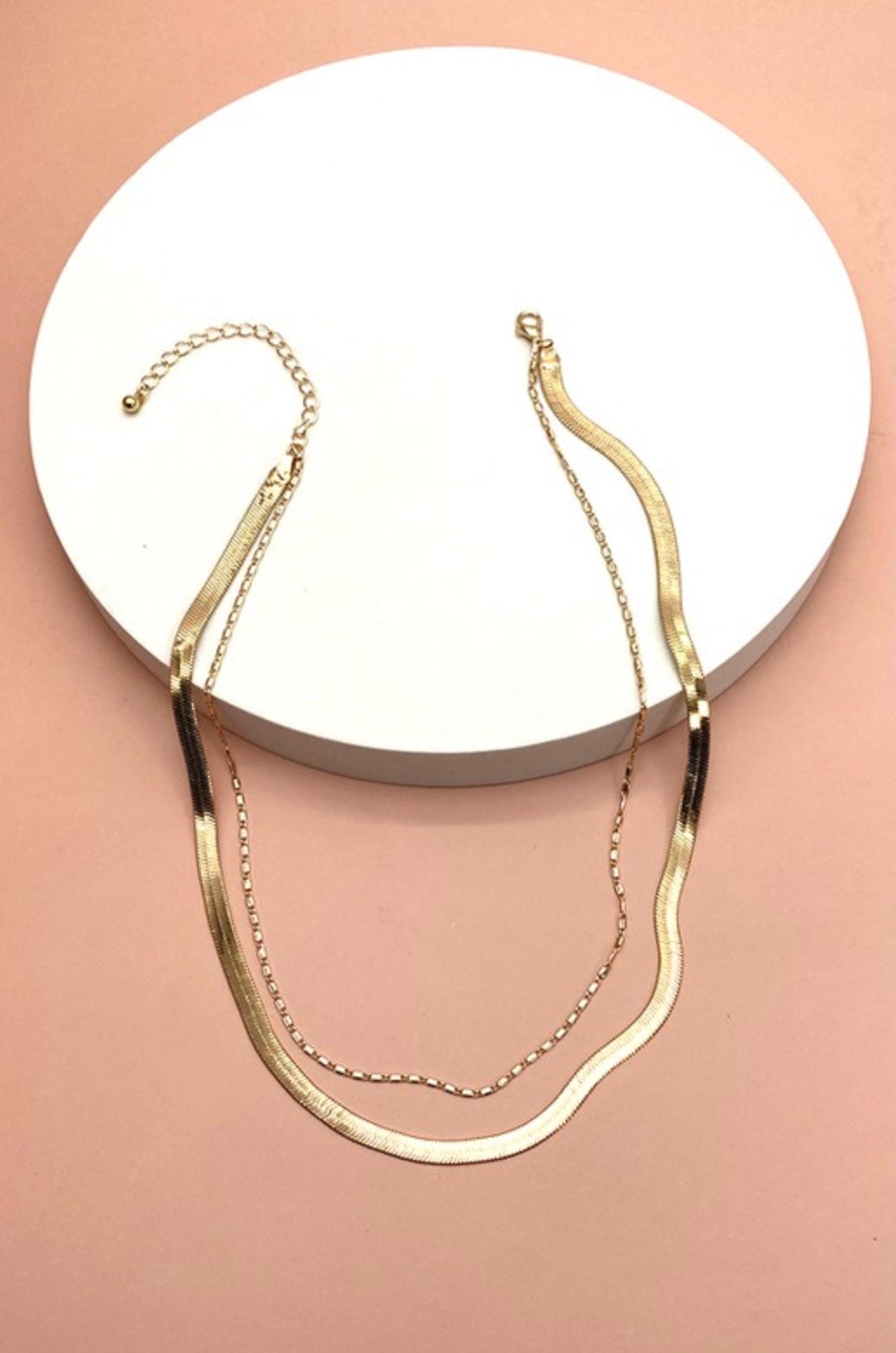 Gold Double Chain Necklace