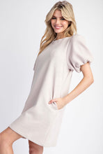 Load image into Gallery viewer, Beige Textured Dress with Side Pockets