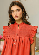 Load image into Gallery viewer, Sleeveless Ruffle Yoke Blouse