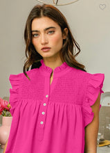 Load image into Gallery viewer, Sleeveless Ruffle Yoke Blouse