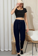 Load image into Gallery viewer, Waist Tie Casual Velvet Track Pants