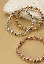 Load image into Gallery viewer, Faceted CCB Bead 3-Strand Stretch Bracelet