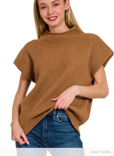 Load image into Gallery viewer, Mock Neck Short Sleeve Sweater