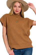 Load image into Gallery viewer, Mock Neck Short Sleeve Sweater