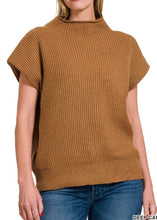 Load image into Gallery viewer, Mock Neck Short Sleeve Sweater