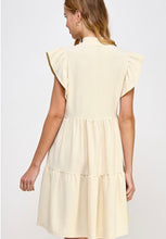 Load image into Gallery viewer, Ruffle Sleeve Tiered Smock Dress