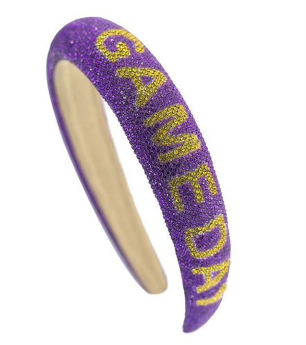 Purple and Gold Game Day Headband