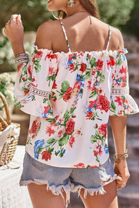 Floral Print Off The Shoulder Top