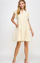 Load image into Gallery viewer, Ruffle Sleeve Tiered Smock Dress