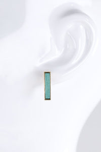 Turquoise Geometric Earrings - 3 pairs