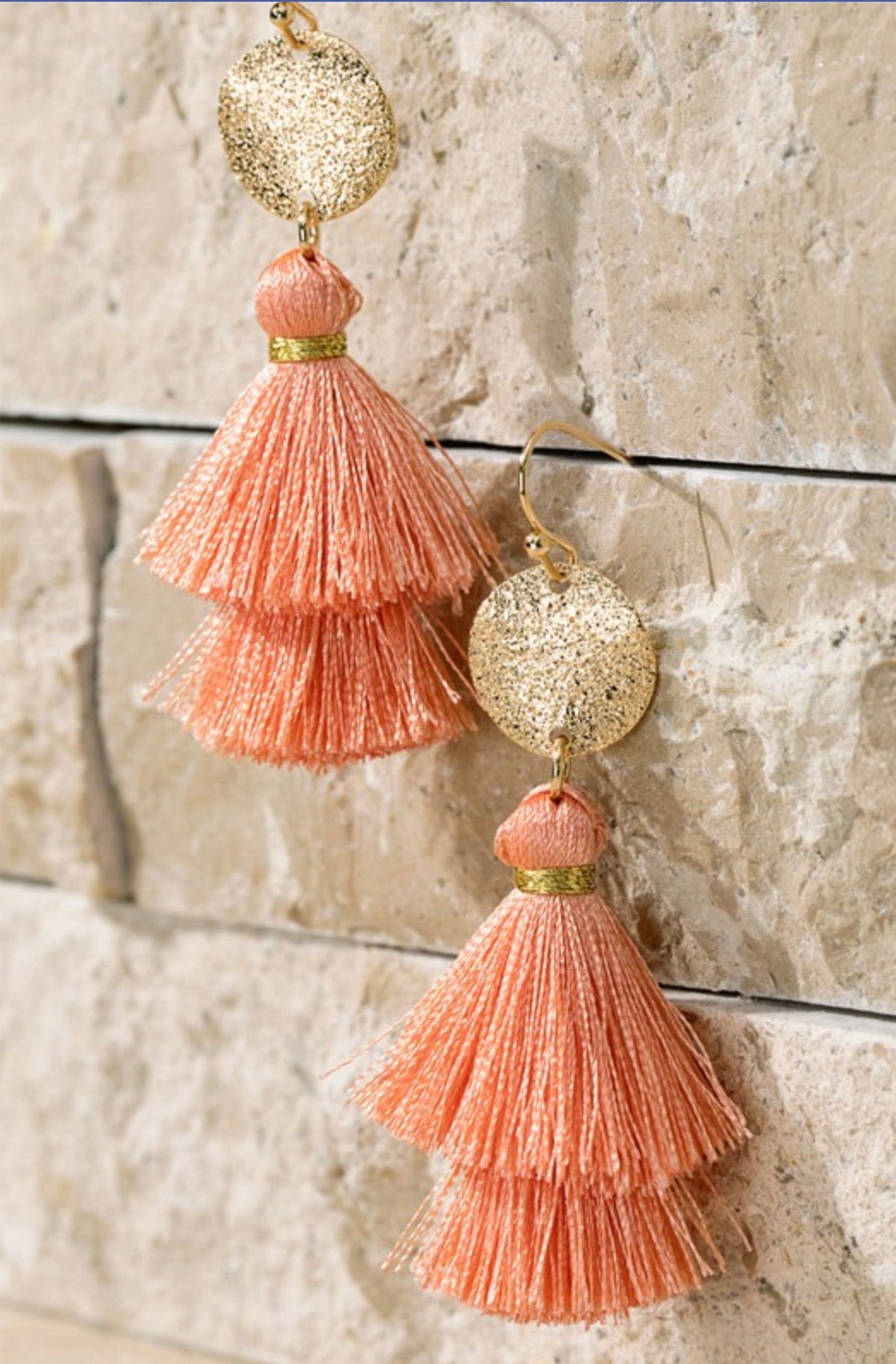 Coral Earring w/Gold